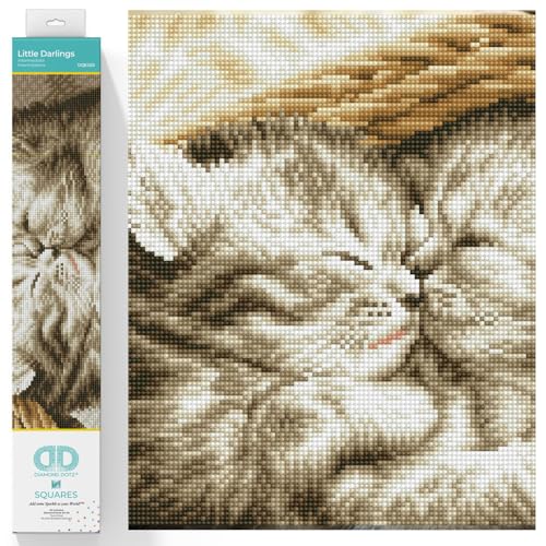 DIAMOND DOTZ DQ8.023 - Original 5D Diamond Painting Squares Set Katzen Babys, Kreativset mit 17.050 quadratische Diamant Mosaiksteinen, Malset ca. 29,5 x 41,5 cm für Erwachsene und Kinder ab 8 Jahren DIAMOND DOTZ DQ8.023 - Original 5D Diamond Painting Squares Set Katzen Babys, Kreativset mit 17.050 quadratische Diamant Mosaiksteinen, Malset ca. 29,5 x 41,5 cm für Erwachsene und Kinder ab 8 Jahren von DIAMOND DOTZ