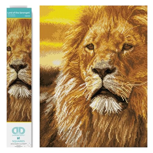 DIAMOND DOTZ DQ9.002 - Original 5D Diamond Painting Squares Set Löwe Serengeti, Kreativset mit 21.840 quadratische Diamant Mosaiksteinen, Malset ca. 45 x 35 cm für Erwachsene und Kinder ab 8 Jahren DIAMOND DOTZ DQ9.002 - Original 5D Diamond Painting Squares Set Löwe Serengeti, Kreativset mit 21.840 quadratische Diamant Mosaiksteinen, Malset ca. 45 x 35 cm für Erwachsene und Kinder ab 8 Jahren von DIAMOND DOTZ