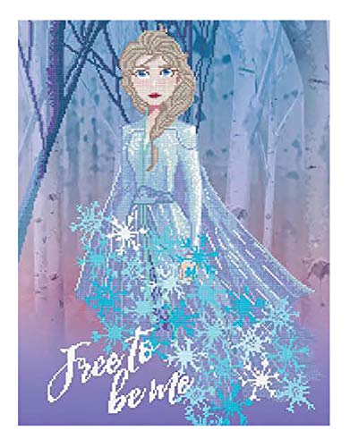 Diamond Dotz CD-851900412 Disney Frozen II, "Free to be me", ca. 65 x 50 cm groß, Diamond Painting, Malen mit Diamanten, funkelndes Bild zum Selbstgestalten, für Kinder und Erwachsene von DIAMOND DOTZ