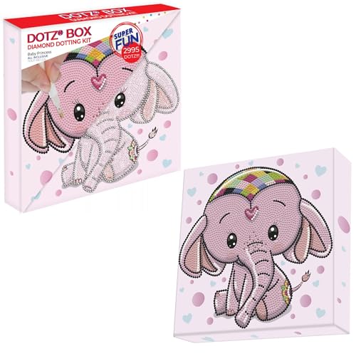Diamond Dotz DBX-015 Box "Baby Princess", ca. 22 x 22 x 2,5 cm groß, Diamond Painting, Diamantbild auf Motiv-Keilrahmen, zum Aufstellen oder Aufhängen, ideal auch für Kinder von DIAMOND DOTZ