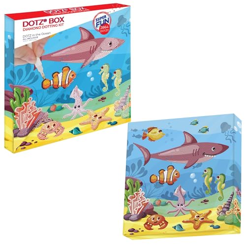 Diamond Dotz DBX-029 Box "In the Ocean", ca. 28 x 28 x 2,5 cm groß, Diamond Painting, Diamantbild auf Motiv-Keilrahmen, zum Aufstellen oder Aufhängen, ideal auch für Kinder von DIAMOND DOTZ