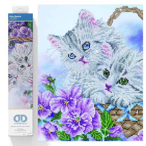 Diamond Dotz DD10-014 Kätzchen im Korb, ca. 52 x 38 cm groß, Diamond Painting, Malen mit Diamanten, funkelndes Bild zum Selbstgestalten, für Kinder und Erwachsene Diamond Dotz DD10-014 Kätzchen im Korb, ca. 52 x 38 cm groß, Diamond Painting, Malen mit Diamanten, funkelndes Bild zum Selbstgestalten, für Kinder und Erwachsene von DIAMOND DOTZ
