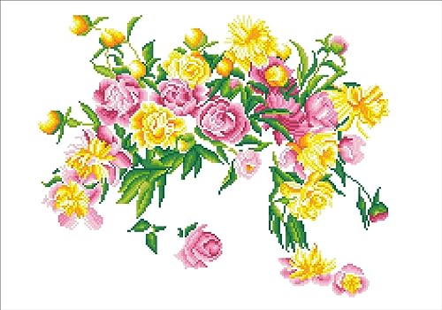 Diamond Dotz DD12-023 Elegante Rosen, ca. 67 x 47 cm groß, Diamond Painting, Malen mit Diamanten, funkelndes Bild zum Selbstgestalten, für Kinder und Erwachsene von DIAMOND DOTZ