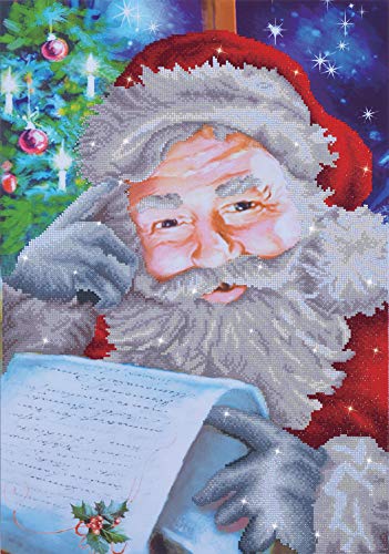 Diamond Dotz DD12-024 Weihnachtsmann, ca. 50 x 72 cm groß, Diamond Painting, Malen mit Diamanten, funkelndes Bild zum Selbstgestalten, für Kinder und Erwachsene von DIAMOND DOTZ