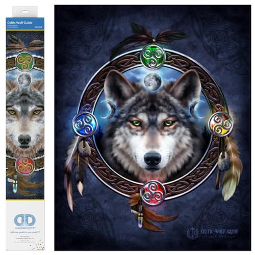 Diamond Dotz DD12-049 Celtic Wolf Guide, ca. 51,5 x 51,5 cm groß, Diamond Painting, Malen mit Diamanten, funkelndes Bild zum Selbstgestalten, für Kinder und Erwachsene Diamond Dotz DD12-049 Celtic Wolf Guide, ca. 51,5 x 51,5 cm groß, Diamond Painting, Malen mit Diamanten, funkelndes Bild zum Selbstgestalten, für Kinder und Erwachsene von DIAMOND DOTZ