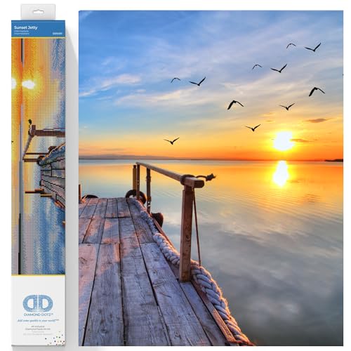 Diamond Dotz DD12-051 Sunset Jetty, ca. 71 x 47 cm groß, Diamond Painting, Malen mit Diamanten, funkelndes Bild zum Selbstgestalten, für Kinder und Erwachsene Diamond Dotz DD12-051 Sunset Jetty, ca. 71 x 47 cm groß, Diamond Painting, Malen mit Diamanten, funkelndes Bild zum Selbstgestalten, für Kinder und Erwachsene von DIAMOND DOTZ