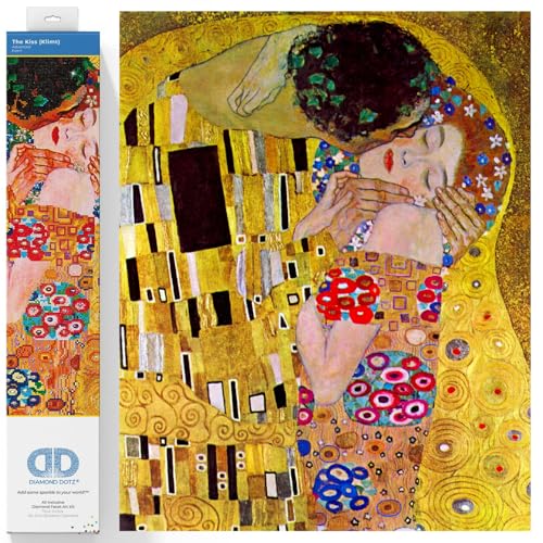Diamond Dotz DD13-001 "Der Kuss" von Gustav Klimt, ca. 55,9 x 71,12 cm groß, Diamond Painting, Malen mit Diamanten, funkelndes Bild zum Selbstgestalten, für Kinder und Erwachsene Diamond Dotz DD13-001 "Der Kuss" von Gustav Klimt, ca. 55,9 x 71,12 cm groß, Diamond Painting, Malen mit Diamanten, funkelndes Bild zum Selbstgestalten, für Kinder und Erwachsene von DIAMOND DOTZ