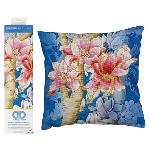 Diamond Dotz DD16-013 Kissen Magnolis on blue 1, ca. 45 x 45 cm groß, Kissenbezug mit Diamantbild zum Selbstgestalten, Malen mit Diamanten, ideal als Homedeco und Geschenk Diamond Dotz DD16-013 Kissen Magnolis on blue 1, ca. 45 x 45 cm groß, Kissenbezug mit Diamantbild zum Selbstgestalten, Malen mit Diamanten, ideal als Homedeco und Geschenk von DIAMOND DOTZ