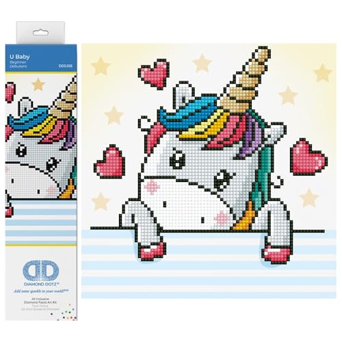Diamond Dotz DD3-025 Bild Verliebtes Einhorn, ca. 23 x 23 cm groß, Diamond Painting, Malen mit Diamanten, funkelndes Bild zum Selbstgestalten, für Kinder und Erwachsene Diamond Dotz DD3-025 Bild Verliebtes Einhorn, ca. 23 x 23 cm groß, Diamond Painting, Malen mit Diamanten, funkelndes Bild zum Selbstgestalten, für Kinder und Erwachsene von DIAMOND DOTZ