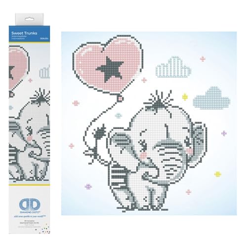 Diamond Dotz DD5-034 niedlicher Elefant, ca. 28 x 30 cm groß, Diamond Painting, Malen mit Diamanten, funkelndes Bild zum Selbstgestalten, für Kinder und Erwachsene Diamond Dotz DD5-034 niedlicher Elefant, ca. 28 x 30 cm groß, Diamond Painting, Malen mit Diamanten, funkelndes Bild zum Selbstgestalten, für Kinder und Erwachsene von DIAMOND DOTZ