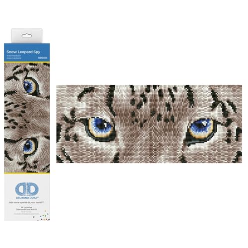 DIAMOND DOTZ DD5.043 - Original 5D Diamond Painting Set Schneeleopard Augen, Kreativset mit 8.906 Diamant Mosaiksteinen, Malset ca. 42 x 18 cm, DIY Komplettset für Erwachsene und Kinder ab 8 Jahren DIAMOND DOTZ DD5.043 - Original 5D Diamond Painting Set Schneeleopard Augen, Kreativset mit 8.906 Diamant Mosaiksteinen, Malset ca. 42 x 18 cm, DIY Komplettset für Erwachsene und Kinder ab 8 Jahren von DIAMOND DOTZ