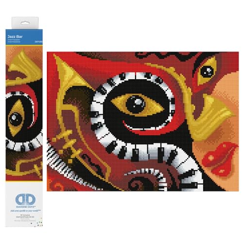 Diamond Dotz DD7-050 Jazz Bar, ca. 41 x 31 cm groß, Diamond Painting, Malen mit Diamanten, funkelndes Bild zum Selbstgestalten, für Kinder und Erwachsene von DIAMOND DOTZ