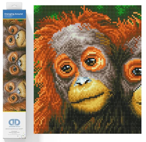 Diamond Dotz DD8-002 Affen, ca. 40 x 27 cm groß, Diamond Painting, Malen mit Diamanten, funkelndes Bild zum Selbstgestalten, für Kinder und Erwachsene Diamond Dotz DD8-002 Affen, ca. 40 x 27 cm groß, Diamond Painting, Malen mit Diamanten, funkelndes Bild zum Selbstgestalten, für Kinder und Erwachsene von DIAMOND DOTZ