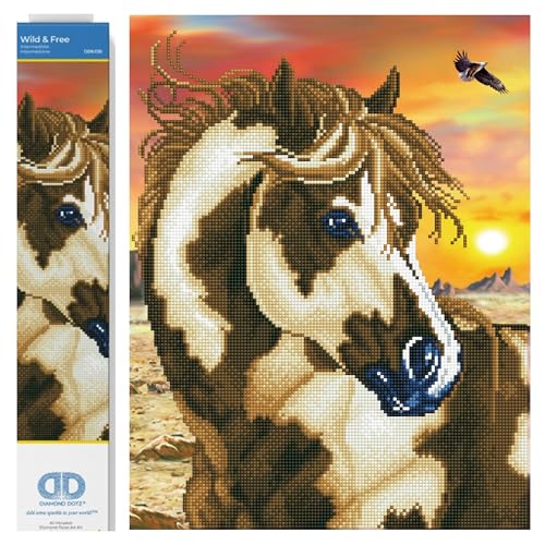 Diamond Dotz DD9-035 Pferd, ca. 35,5 x 45,7 cm groß, Diamond Painting, Malen mit Diamanten, funkelndes Bild zum Selbstgestalten, für Kinder und Erwachsene von DIAMOND DOTZ