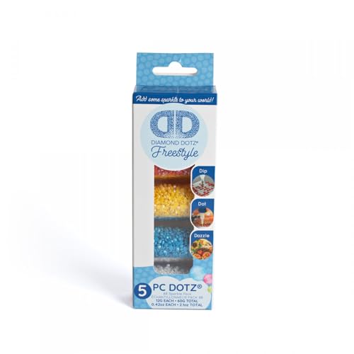 Diamond Dotz DDA-013 Freestyle, runde Steinchen in Glanzfarben, 5er Set, funkelnde Diamanten f?r Diamond Painting, zum individuellen Gestalten und Verzieren von Accessoires Diamond Dotz DDA-013 Freestyle, runde Steinchen in Glanzfarben, 5er Set, funkelnde Diamanten f?r Diamond Painting, zum individuellen Gestalten und Verzieren von Accessoires von DIAMOND DOTZ