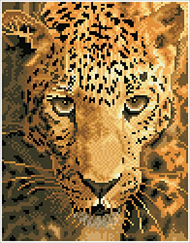 Diamond Dotz DDK6-005 Jaguar Prowl mit Rahmen, ca. 36,7 x 28,7 cm groß, Diamond Painting, Malen mit Diamanten, funkelndes Bild zum Selbstgestalten, für Kinder und Erwachsene von DIAMOND DOTZ