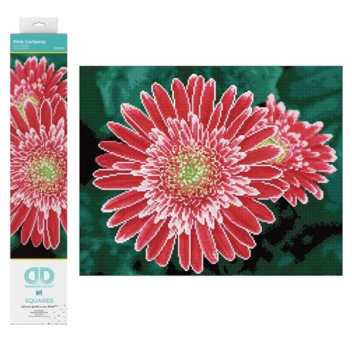 Diamond Dotz DQ10-001 Squares Pink Gerberas, ca. 40 x 50 cm groß, Diamond Painting, Malen mit Diamanten, funkelndes Bild zum Selbstgestalten, für Kinder und Erwachsene Diamond Dotz DQ10-001 Squares Pink Gerberas, ca. 40 x 50 cm groß, Diamond Painting, Malen mit Diamanten, funkelndes Bild zum Selbstgestalten, für Kinder und Erwachsene von DIAMOND DOTZ