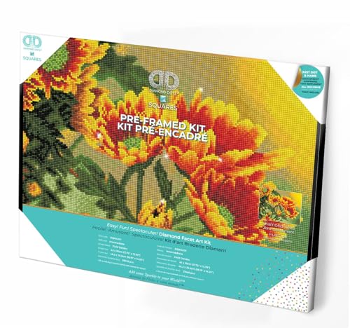 Diamond Dotz DQK9-001 Squares Field Daisies mit schwarzem Rahmen, ca. 35 x 45 cm groß, Diamond Painting, Malen mit Diamanten, funkelndes Bild zum Selbstgestalten, für Kinder und Erwachsene Diamond Dotz DQK9-001 Squares Field Daisies mit schwarzem Rahmen, ca. 35 x 45 cm groß, Diamond Painting, Malen mit Diamanten, funkelndes Bild zum Selbstgestalten, für Kinder und Erwachsene von DIAMOND DOTZ