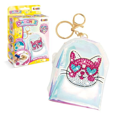 DIAMONDZ CRYSTAL PAINTING Mini Bag Set - Diamond Painting Mädchen Set, Mini-Rucksack Schlüsselanhänger mit Diamantaufkleber, DIY Diamant Malerei Kinder Bastelset DIAMONDZ CRYSTAL PAINTING Mini Bag Set - Diamond Painting Mädchen Set, Mini-Rucksack Schlüsselanhänger mit Diamantaufkleber, DIY Diamant Malerei Kinder Bastelset von DIAMONDZ CRYSTAL PAINTING