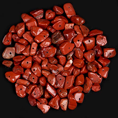 Natürliche Splitter Kies Stein unregelmäßige Perlen für die Schmuckherstellung DIY Armband Halskette Zubehör-Redstone Jaspis Natürliche Splitter Kies Stein unregelmäßige Perlen für die Schmuckherstellung DIY Armband Halskette Zubehör-Redstone Jaspis von DIANN