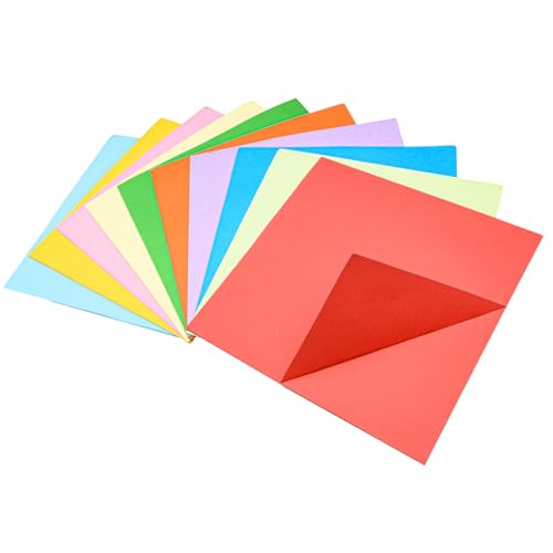 DIAO79NI Origami-Papier, 100 Blatt, 10 Farben, 20,3 cm, quadratisches Faltpapier, doppelseitiges farbiges Papier, quadratisch, leicht zu falten, für Anfänger, Ausbildung und Schule, Bastelunterricht DIAO79NI Origami-Papier, 100 Blatt, 10 Farben, 20,3 cm, quadratisches Faltpapier, doppelseitiges farbiges Papier, quadratisch, leicht zu falten, für Anfänger, Ausbildung und Schule, Bastelunterricht von DIAO79NI