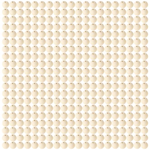 1500 Stück Holzperlen 4mm Mit Loch,Holzkugeln 4mm Mit Loch,Holzperlen Natur 4mm,Holzkugeln zum Basteln,Holz Perlen,Wooden Beads,Holzperlen Groß,für Dekorationen, Armbändern,DIY(1500,4mm) von DIAONIAN