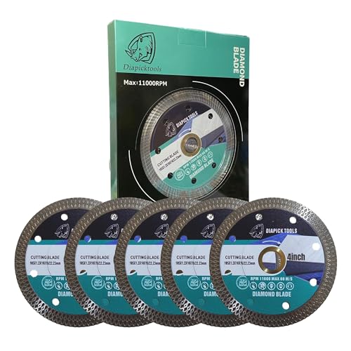 DIAPICKTOOLS Diamant-dünne Turbo-Sägeblatt, Trennscheibe für Porzellan, Keramik, Fliesen, Stein, Granit, Marmor, 2,2 cm Dorn verstärkt, inklusive 1,6 cm Ring, 5 Stück DIAPICKTOOLS Diamant-dünne Turbo-Sägeblatt, Trennscheibe für Porzellan, Keramik, Fliesen, Stein, Granit, Marmor, 2,2 cm Dorn verstärkt, inklusive 1,6 cm Ring, 5 Stück von DIAPICK TOOLS