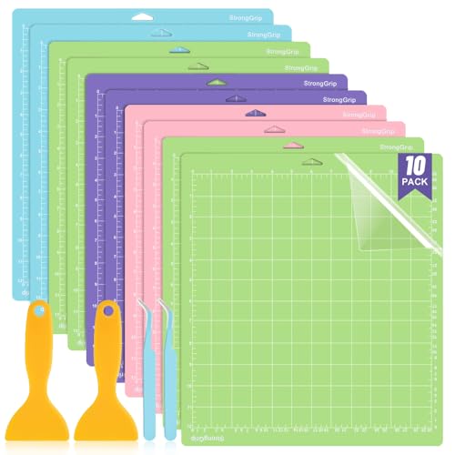 10 PCS Verschnitt Schneidematte für Craft, Erkunden Sie One/Air/Air 2 Schneidemaschinen, Light Grip Anzug Zubehör mit 2 Abstreifer und 2 Pinzetten, 12 * 12in 10 PCS Verschnitt Schneidematte für Craft, Erkunden Sie One/Air/Air 2 Schneidemaschinen, Light Grip Anzug Zubehör mit 2 Abstreifer und 2 Pinzetten, 12 * 12in von DIBALIYI