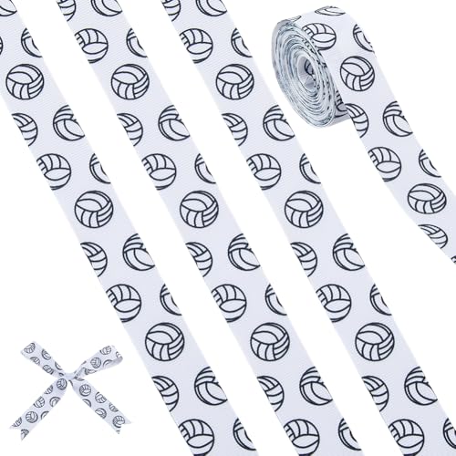 DICOSMETIC 10 Yards X 7/8 Zoll (22mm) Volleyball Bänder Aus Grosgrain Band Für Sportbälle Geschenkverpackungen Schleifenherstellung Für Sportteams Und Volleyball Themenpartys von DICOSMETIC