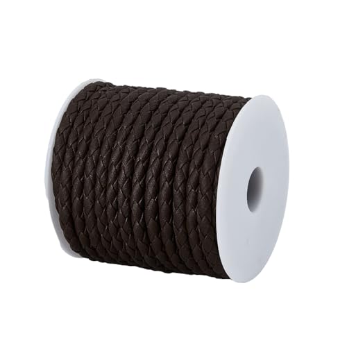 DICOSMETIC 10 m Geflochtenes Lederband Leder Bolo Kordel Lederband Gefaltet Für DIY Kleidung Stricken Schmuckherstellung Kokosnuss Braun DICOSMETIC 10 m Geflochtenes Lederband Leder Bolo Kordel Lederband Gefaltet Für DIY Kleidung Stricken Schmuckherstellung Kokosnuss Braun von DICOSMETIC