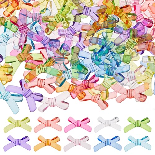 DICOSMETIC 100 Stück 10 Farben Acryl Schleifenperlen Bunte Schleifenperlen Schleifenästhetikperlen Transparente Schleifenabstandperlen Für Die Schmuckherstellung DICOSMETIC 100 Stück 10 Farben Acryl Schleifenperlen Bunte Schleifenperlen Schleifenästhetikperlen Transparente Schleifenabstandperlen Für Die Schmuckherstellung von DICOSMETIC