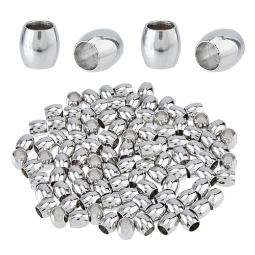 DICOSMETIC 100 Stück Fass Abstandshalterperlen Edelstahl Europäische Perlen 6x6 mm Großes Loch Fass Perlen Glatte Lose Perlen Zur Schmuckherstellung Bohrung: 4 mm DICOSMETIC 100 Stück Fass Abstandshalterperlen Edelstahl Europäische Perlen 6x6 mm Großes Loch Fass Perlen Glatte Lose Perlen Zur Schmuckherstellung Bohrung: 4 mm von DICOSMETIC