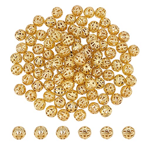 DICOSMETIC 100 Stück Filigrane Abstandsperlen Messing Hohle Zwischenperlen 6mm Filigrane Perlen Kleine Goldene Perlen Goldene Runde PerlenFür Armbänder Ohrringe Schmuckherstellung DIY DICOSMETIC 100 Stück Filigrane Abstandsperlen Messing Hohle Zwischenperlen 6mm Filigrane Perlen Kleine Goldene Perlen Goldene Runde PerlenFür Armbänder Ohrringe Schmuckherstellung DIY von DICOSMETIC