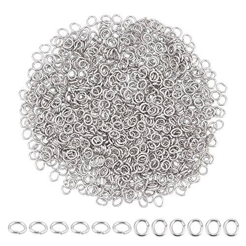 DICOSMETIC 1000 Stück 2.5mm 304 Edelstahl Ovale Biegeringe Offene Biegeringe Spaltringe Kettenverbindungsringe Kettenglieder Für Halsketten Armband Ohrring Schlüsselbund Schmuckherstellung 1x2mm DICOSMETIC 1000 Stück 2.5mm 304 Edelstahl Ovale Biegeringe Offene Biegeringe Spaltringe Kettenverbindungsringe Kettenglieder Für Halsketten Armband Ohrring Schlüsselbund Schmuckherstellung 1x2mm von DICOSMETIC