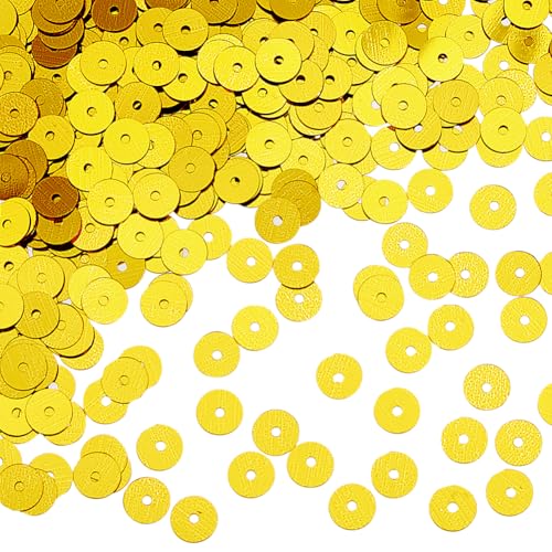DICOSMETIC 100G Goldene Pailletten Für Basteln 6mm Flache Pailletten Flache Runde Lose Pailletten Pailletten Großpackung Runde Glitzerteilchen Mit Loch Für DIY Nähen Stickerei Ohrringe Basteln DICOSMETIC 100G Goldene Pailletten Für Basteln 6mm Flache Pailletten Flache Runde Lose Pailletten Pailletten Großpackung Runde Glitzerteilchen Mit Loch Für DIY Nähen Stickerei Ohrringe Basteln von DICOSMETIC