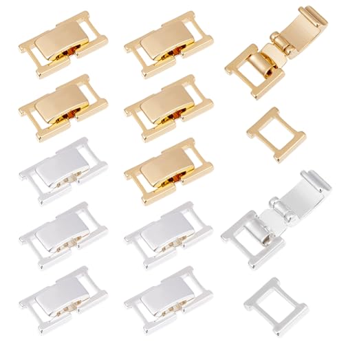 DICOSMETIC 12 Stück 2 Farben Faltbare Schmuckverschluss Messing Armbandverlängerungen 15x8.5x4mm Faltbare Verlängerungsverschlüsse Uhrenarmbandverschlüsse Für Die Schmuckherstellung DICOSMETIC 12 Stück 2 Farben Faltbare Schmuckverschluss Messing Armbandverlängerungen 15x8.5x4mm Faltbare Verlängerungsverschlüsse Uhrenarmbandverschlüsse Für Die Schmuckherstellung von DICOSMETIC