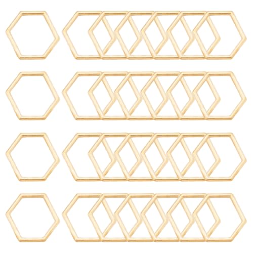 DICOSMETIC 120 Stück Hexagon Verbindungsringe Goldener Sechseck Verbinder Hohle Ohrringe Verbindungsringe Legierungen Metall Verbinder Charms für Die Schmuckherstellung DICOSMETIC 120 Stück Hexagon Verbindungsringe Goldener Sechseck Verbinder Hohle Ohrringe Verbindungsringe Legierungen Metall Verbinder Charms für Die Schmuckherstellung von DICOSMETIC