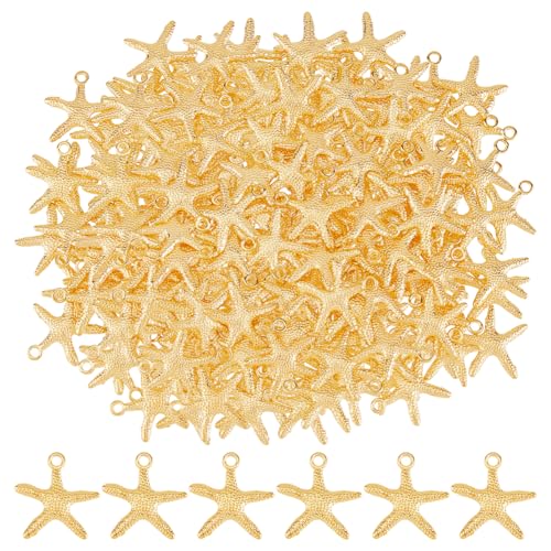 DICOSMETIC 120 Stück Seestern Anhänger Großpackung Goldener Texturierter Seestern Anhänger Kleiner Ozean Tier Anhänger Strand Themen Anhänger Meeresleben Anhänger Legierung Sommer Anhänger DICOSMETIC 120 Stück Seestern Anhänger Großpackung Goldener Texturierter Seestern Anhänger Kleiner Ozean Tier Anhänger Strand Themen Anhänger Meeresleben Anhänger Legierung Sommer Anhänger von DICOSMETIC