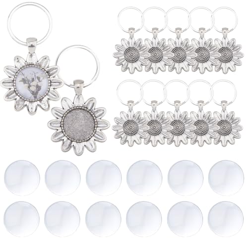 DICOSMETIC 15 Set Blumen Schlüsselanhänger Anhänger Tablett 18mm Legierung Cabochon Schlüsselanhänger Rohlinge Mit Schlüsselringen DIY Schlüsselanhänger Herstellung Set Für Foto Schlüsselanhänger DICOSMETIC 15 Set Blumen Schlüsselanhänger Anhänger Tablett 18mm Legierung Cabochon Schlüsselanhänger Rohlinge Mit Schlüsselringen DIY Schlüsselanhänger Herstellung Set Für Foto Schlüsselanhänger von DICOSMETIC