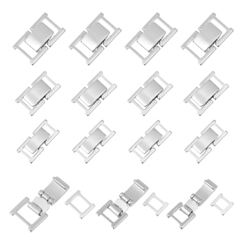 DICOSMETIC 15 Stück 3 Stile Faltbare Schmuckverschluss Messing Armbandverlängerungen 925 Sterling Silber Beschichteter Sicherer Uhrenverschluss Faltbare Verlängerungshaken Für Schmuckherstellung DICOSMETIC 15 Stück 3 Stile Faltbare Schmuckverschluss Messing Armbandverlängerungen 925 Sterling Silber Beschichteter Sicherer Uhrenverschluss Faltbare Verlängerungshaken Für Schmuckherstellung von DICOSMETIC