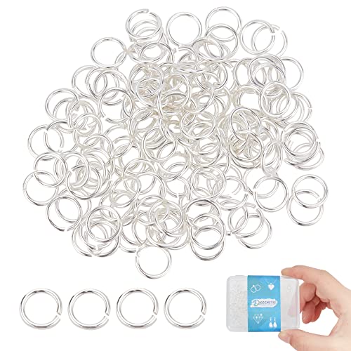 DICOSMETIC 150 Stück 925 Biegeringe Aus Sterlingsilber 4mm Offene Biegeringe Kleine Ringverbinder Split Ring Circle Connect Verschluss Schmuckherstellung Für Heimwerkerhandwerk, Durchmesser: 4mm von DICOSMETIC