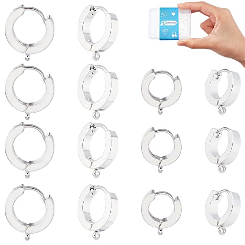 DICOSMETIC 16 Stück 2 Stile Creolen Silber Kleine Huggie Creolen Zubehör Open Loop Ohrringe Edelstahl Creolen Mit Schleife Für DIY Ohrringe Schmuckherstellung Handwerk DICOSMETIC 16 Stück 2 Stile Creolen Silber Kleine Huggie Creolen Zubehör Open Loop Ohrringe Edelstahl Creolen Mit Schleife Für DIY Ohrringe Schmuckherstellung Handwerk von DICOSMETIC