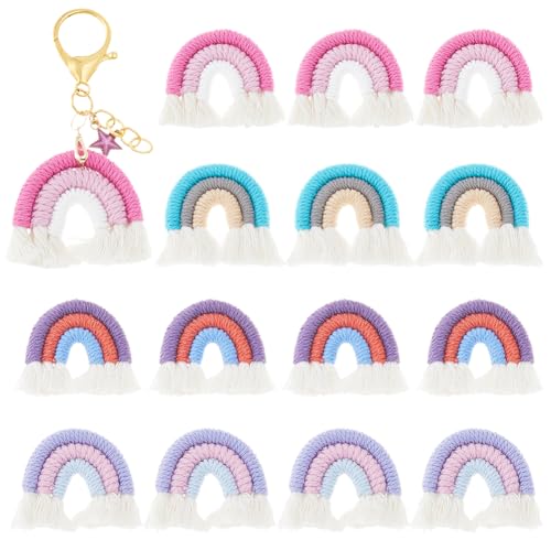 DICOSMETIC 16 Stück 4 Farben Kleine Makramee Regenbogen Anhänger Regenbogenquasten Anhänger Bunte Boho Regenbogen Anhänger 3.7x3.9cm Polycotton Anhänger Für Die Schmuckherstellung DICOSMETIC 16 Stück 4 Farben Kleine Makramee Regenbogen Anhänger Regenbogenquasten Anhänger Bunte Boho Regenbogen Anhänger 3.7x3.9cm Polycotton Anhänger Für Die Schmuckherstellung von DICOSMETIC