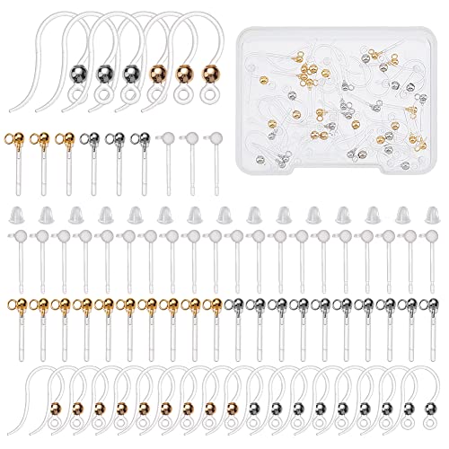 DICOSMETIC 60 Stück 2 Farben Ohrstecker Kunststoff Ohrringe Durchsichtig Ohrringe Transparente Ohrhaken mit Perlen Französisch Ohrring Haken Für DIY Ohrhänger Schmuckherstellun DICOSMETIC 60 Stück 2 Farben Ohrstecker Kunststoff Ohrringe Durchsichtig Ohrringe Transparente Ohrhaken mit Perlen Französisch Ohrring Haken Für DIY Ohrhänger Schmuckherstellun von DICOSMETIC