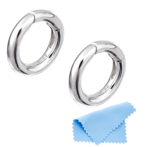 DICOSMETIC 2 Stück 925 Sterling Silber Rundkarabiner Clip Frühlings O Ringe 12x2mm Mini Kreis Clips Metallfederschnapphaken Für DIY Handtaschen Schlüsselanhänger Bastelarbeiten Und Schmuckherstellung DICOSMETIC 2 Stück 925 Sterling Silber Rundkarabiner Clip Frühlings O Ringe 12x2mm Mini Kreis Clips Metallfederschnapphaken Für DIY Handtaschen Schlüsselanhänger Bastelarbeiten Und Schmuckherstellung von DICOSMETIC