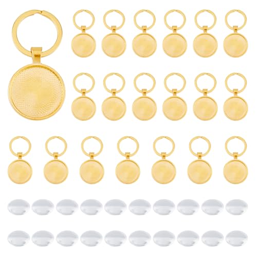DICOSMETIC 20 Sets Blanko Cabochon Schlüsselanhänger Goldene Legierung Anhänger Cabochon Fassungen Glas Cabochons DIY Blanko Kuppel Schlüsselanhänger Herstellungsset Für Fotoharz DICOSMETIC 20 Sets Blanko Cabochon Schlüsselanhänger Goldene Legierung Anhänger Cabochon Fassungen Glas Cabochons DIY Blanko Kuppel Schlüsselanhänger Herstellungsset Für Fotoharz von DICOSMETIC