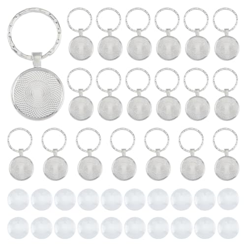 DICOSMETIC 20 Stück Cabochon Schlüsselanhänger Set Platin Runder Anhänger Blanko Legierungstablett Charms Rohlinge Tabletts Für Foto Mit 20 Stück Cabochon Für Die DIY Schmuckherstellung DICOSMETIC 20 Stück Cabochon Schlüsselanhänger Set Platin Runder Anhänger Blanko Legierungstablett Charms Rohlinge Tabletts Für Foto Mit 20 Stück Cabochon Für Die DIY Schmuckherstellung von DICOSMETIC