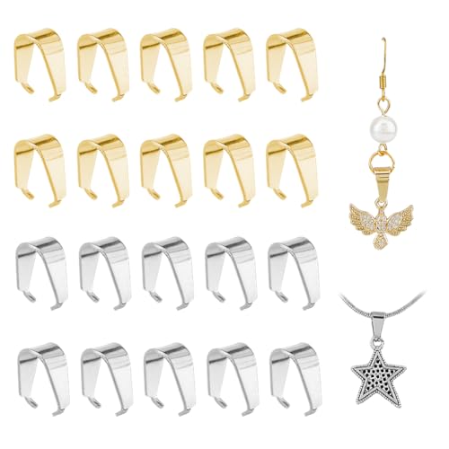 DICOSMETIC 200 Stück 2 Farben Edelstahl Pinch Bails Kleiner Anhänger Pinch Bail Clip 8x7x4mm Pinch Clip Verschlüsse Finish Halskette Verschlüsse Für DIY Schmuckherstellung DICOSMETIC 200 Stück 2 Farben Edelstahl Pinch Bails Kleiner Anhänger Pinch Bail Clip 8x7x4mm Pinch Clip Verschlüsse Finish Halskette Verschlüsse Für DIY Schmuckherstellung von DICOSMETIC