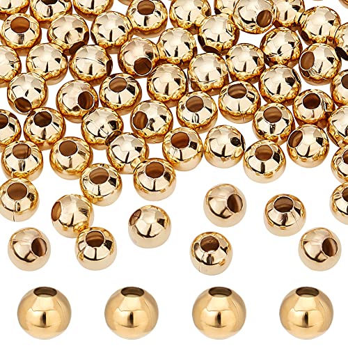 DICOSMETIC 200 Stück 5 mm Lose Kugelperle Glatte Runde Perle Rondelle Lose Abstandsperle Vergoldete Europäische Perle Größeres Loch Polierte Edelstahlperle Für Schmuckherstellung Basteln DICOSMETIC 200 Stück 5 mm Lose Kugelperle Glatte Runde Perle Rondelle Lose Abstandsperle Vergoldete Europäische Perle Größeres Loch Polierte Edelstahlperle Für Schmuckherstellung Basteln von DICOSMETIC