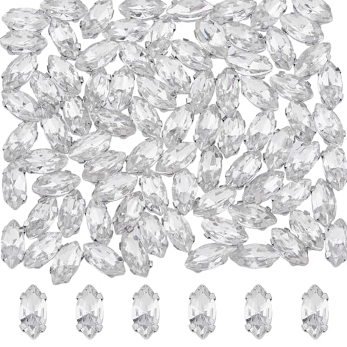 DICOSMETIC 200 Stück Pferdeauge Strasssteine Zum Aufnähen Kleine Flache Krallen Strasssteine Kristall Nähedelsteine Messing Zinkenfassungen Für Kleidungsstücke DIY Scrapbooking 10x5x4 mm DICOSMETIC 200 Stück Pferdeauge Strasssteine Zum Aufnähen Kleine Flache Krallen Strasssteine Kristall Nähedelsteine Messing Zinkenfassungen Für Kleidungsstücke DIY Scrapbooking 10x5x4 mm von DICOSMETIC
